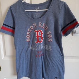5/$20 🌼 Boston red socks women's tee shirt 47 brand fan scoop neck shirt medium